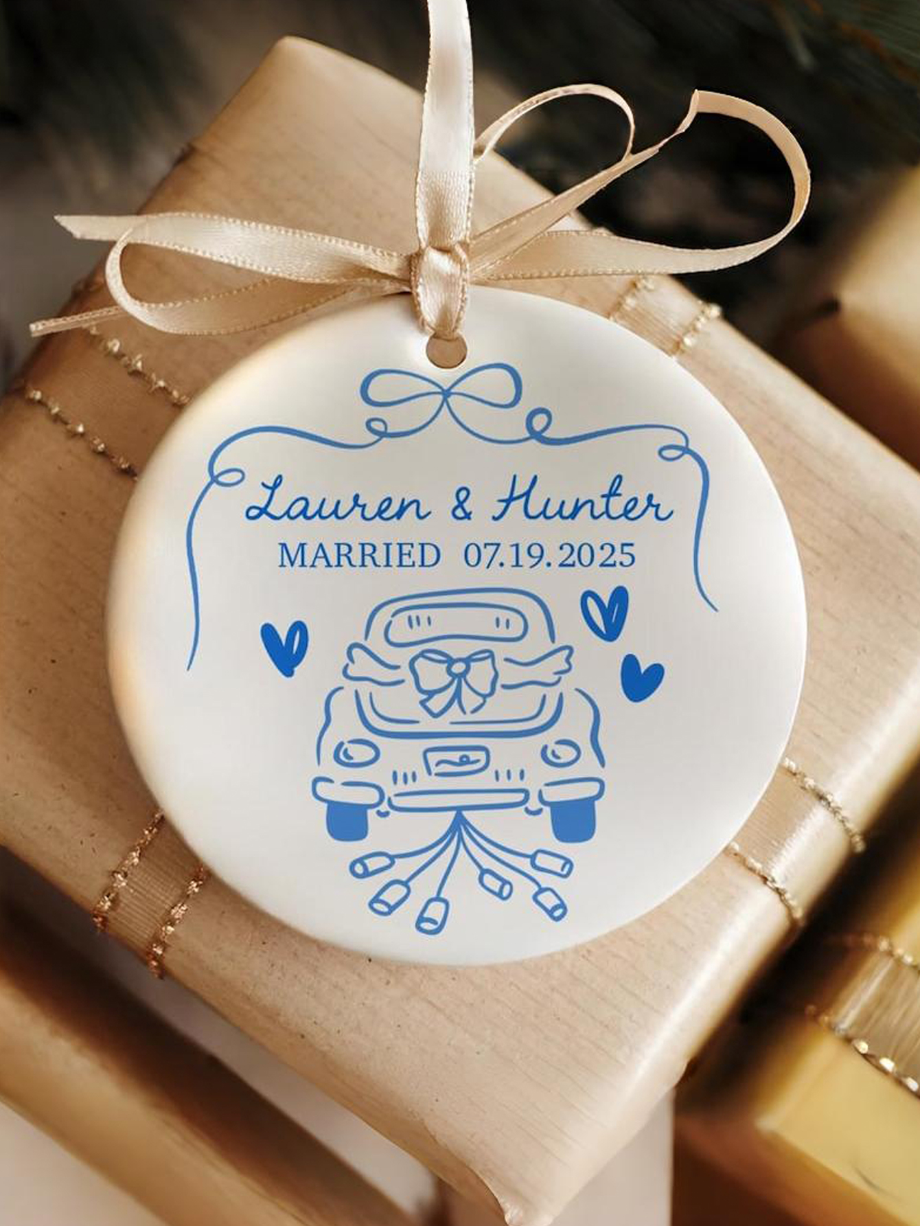 2025 Newlywed First Christmas Ornament